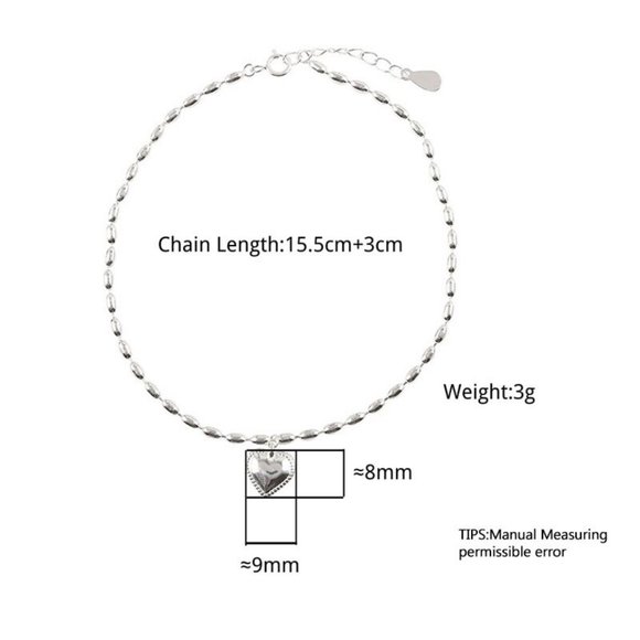 *NEW 925 Sterling Silver Simple Heart Bracelet A - Picture 10 of 10